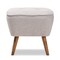 Baxton Studio Petronelle Beige Upholstered Walnut Brown Finished Wood Ottoman 148-8228 - alternate 7